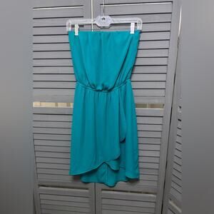Express Strapless Turquoise Dress Size XS